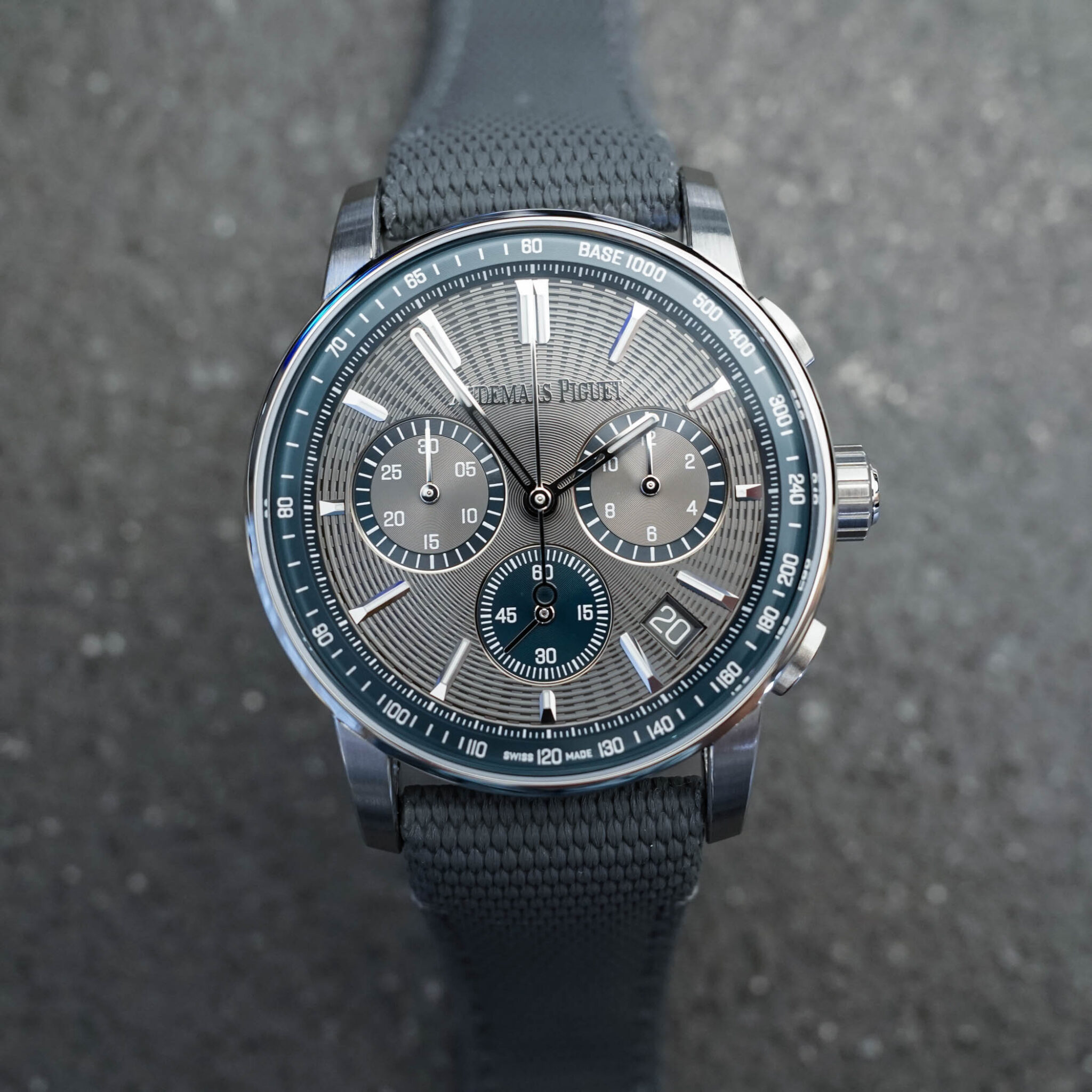 2025 Grey and Blue Code 11.59 Audemars Piguet time and date and Chronograph Steel Replica